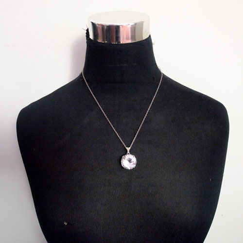 シルバー　ロッククリスタル　ペンダント