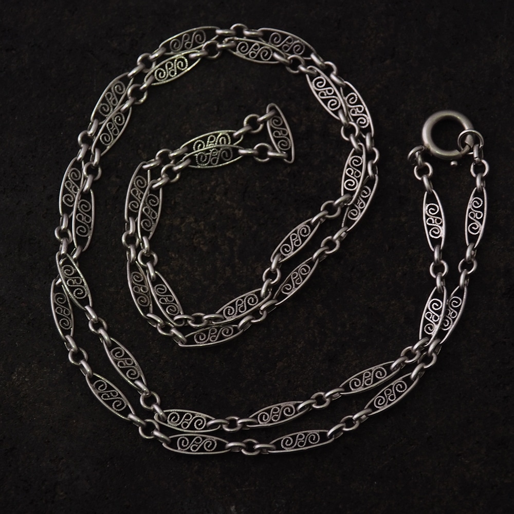 シルバー フィリグリーアンティークチェーン(スパイラル)75cm