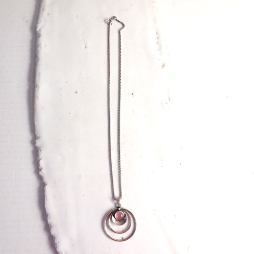 N.E.FROM (N.E.フロム）　デンマーク　ローズクォーツ ドットペンダント