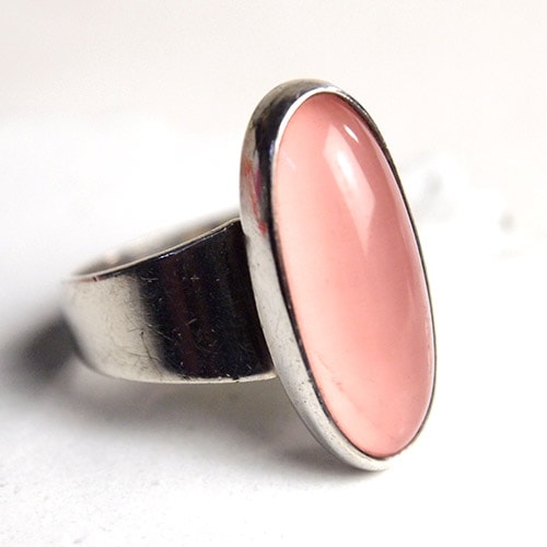 N.E.FROM (N.E.フロム）　デンマーク　ローズクォーツオーバルリング