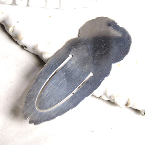 シルバー　フクロウ　ブックマーク