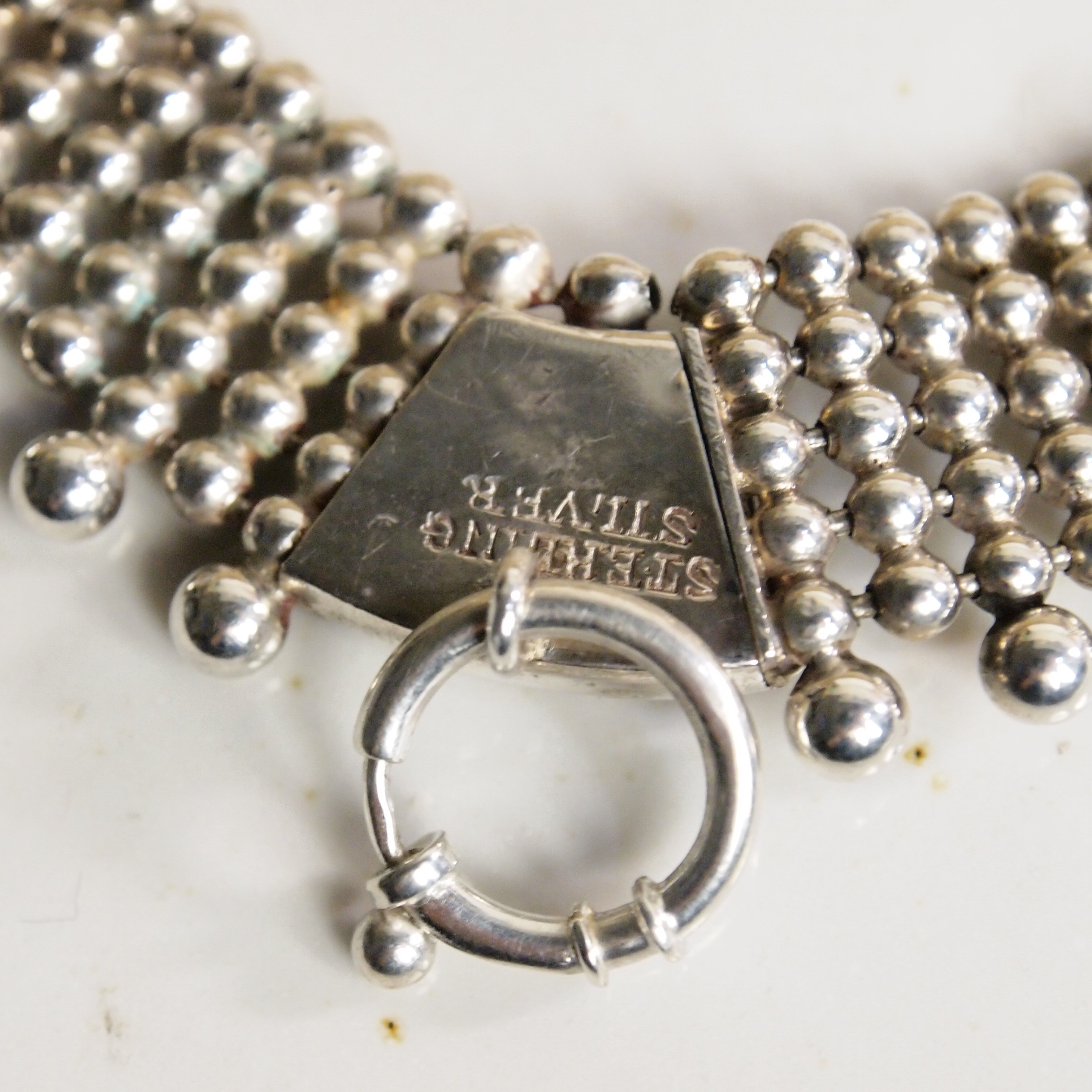 ヴィクトリアン　シルバーボール　カラーネックレス　