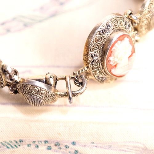 theodor fahrner ファーナー　シルバー　シェルカメオ　ブレスレット