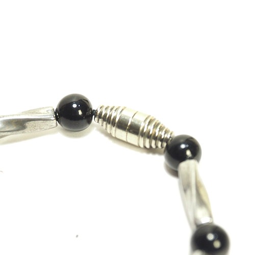 AUGUSTE BONAZ  オーギュストボナーズ アクア＆ブラック　アールデコネックレス