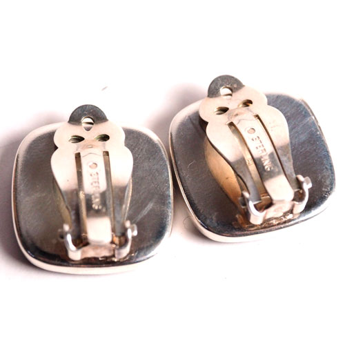 カウニスコル スペクトロライト　ラブラドライト　スクエアイヤリング(2cm)