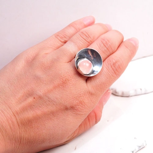 N.E.フロム　ローズクォーツドットリング