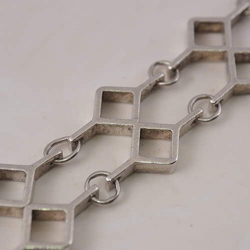 JORMA LAINE ヨルマレイン for Kultateoliuus 　シルバー スクエア　ダブルブレスレット