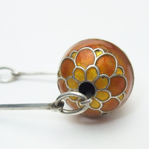 DAVID ANDERNSEN（デビッド・アンデルセン）ノルウェイ　オレンジエナメルボール　ネックレス