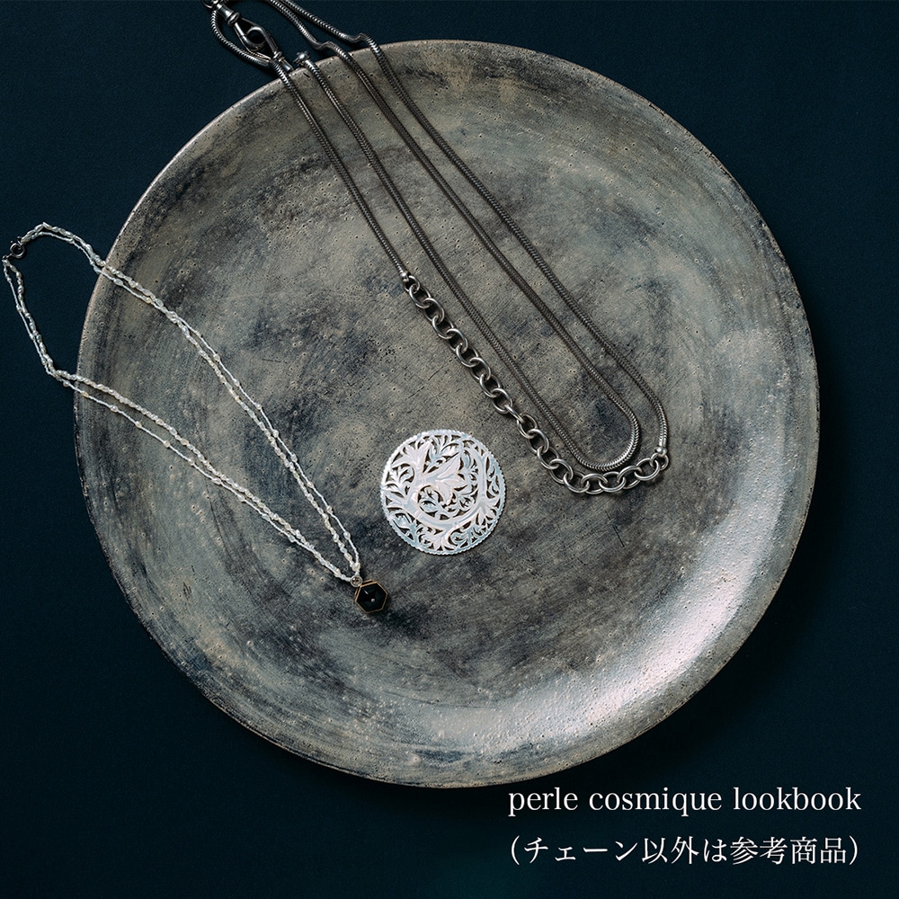 シルバー　ヴィクトリアン ビッグスネークチェーン 110cm