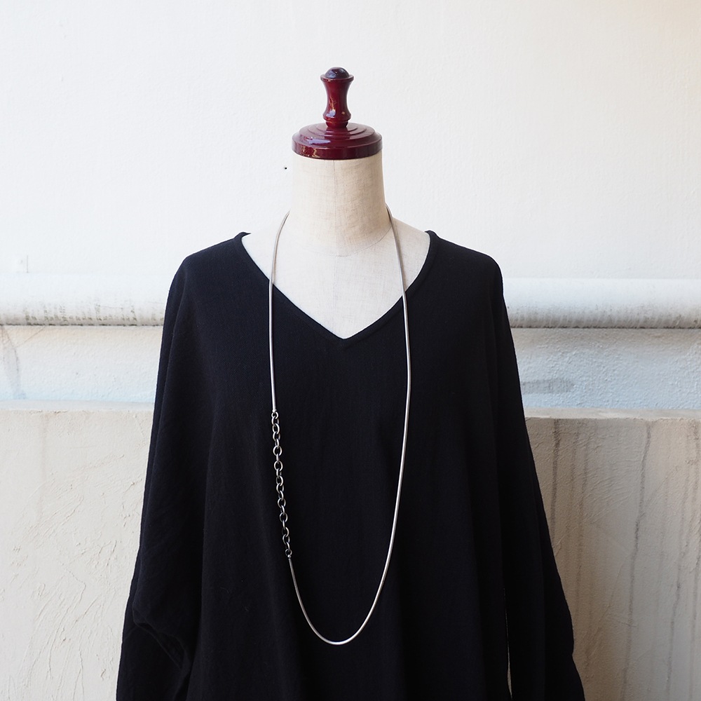 シルバー　ヴィクトリアン ビッグスネークチェーン 110cm