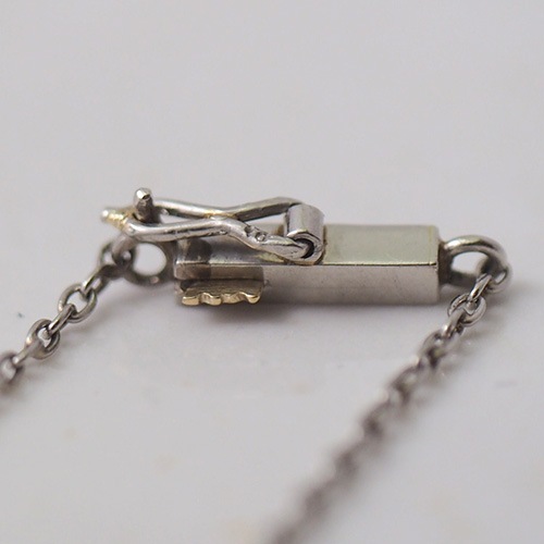 14金　ホワイトゴールド　オールドヨーロピアンカットダイヤモンド　ネグリジェネックレス