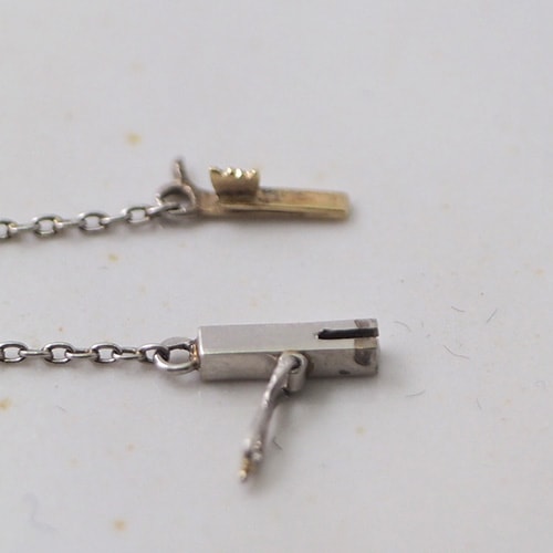 14金　ホワイトゴールド　オールドヨーロピアンカットダイヤモンド　ネグリジェネックレス