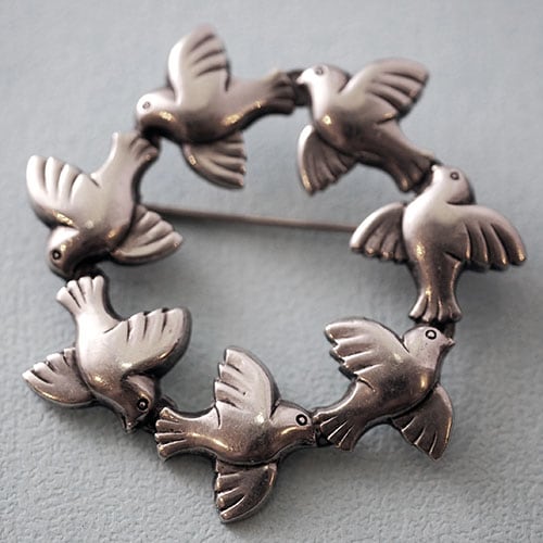 E.Sorensen シルバー　エタニティバードブローチ