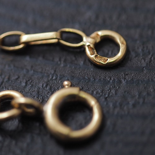 18金　アールデコ　トライアングル　フィリグリーネックレス