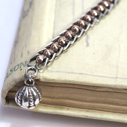 シルバー&ゴールド フレンチチェーン&ボール ブレスレット