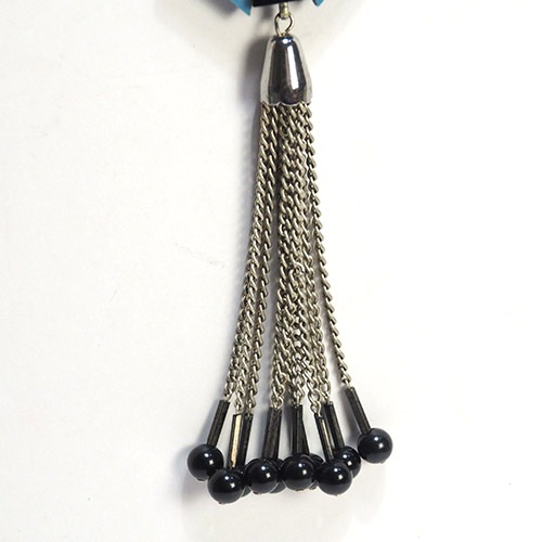 AUGUSTE BONAZ  オーギュストボナーズ アクア＆ブラック　アールデコネックレス