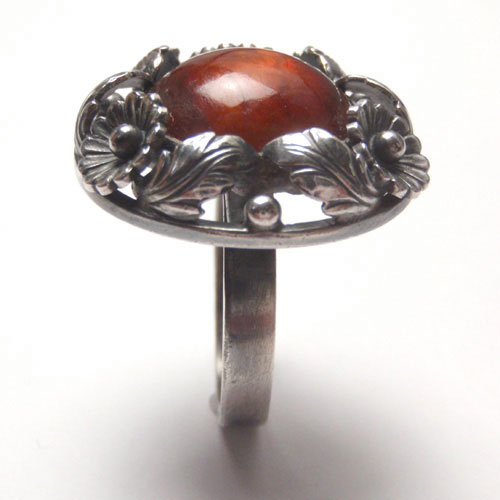 sold-N.E.FROM (N.E.フロム）　アンバー　クラシックフラワー　サークルリング