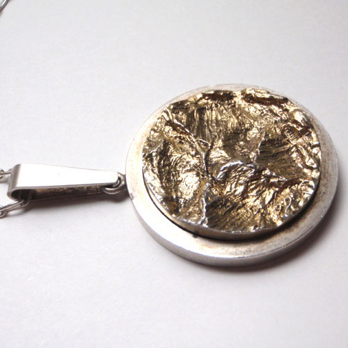 sold-HERMAN SIESBOL ハーマンシーボル　デンマーク　シルバー＆ゴールドプレート　ネックレス