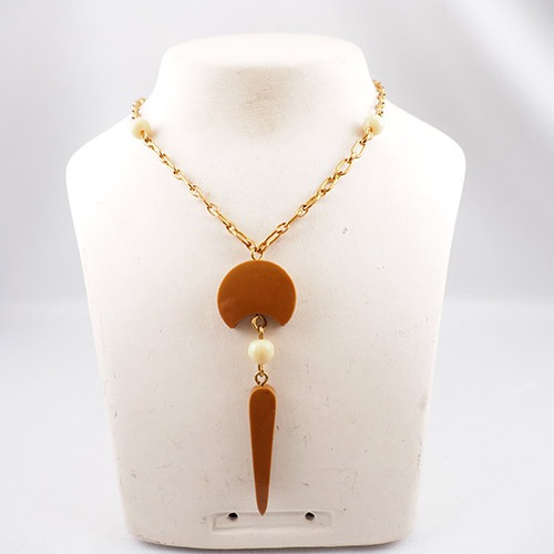 Auguste Bonaz オーギュストボナーズ　キャラメル　ガラリス　ネックレス