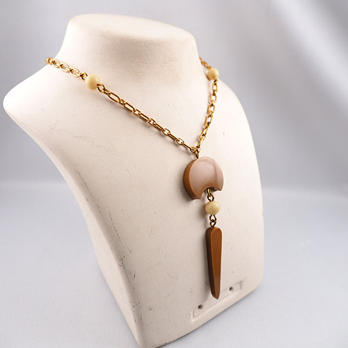 Auguste Bonaz オーギュストボナーズ　キャラメル　ガラリス　ネックレス