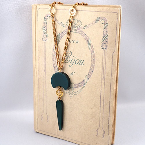 Auguste Bonaz オーギュストボナーズ　ブルーグリーン　ネックレス