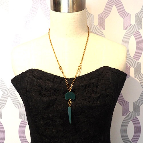 Auguste Bonaz オーギュストボナーズ　ブルーグリーン　ネックレス