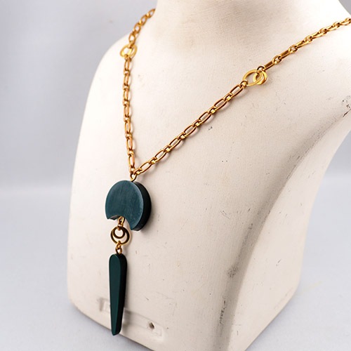 Auguste Bonaz オーギュストボナーズ　ブルーグリーン　ネックレス