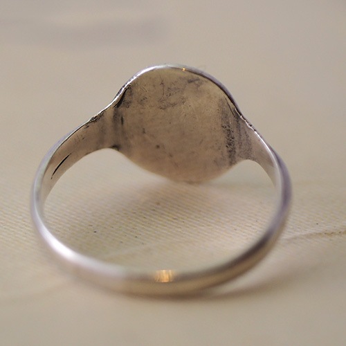 シルバー　シャンルベエナメル　アザミ　リング