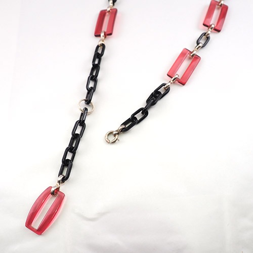 Auguste Bonaz オーギュストボナーズ　クリアレッド＆ブラック　ネックレス