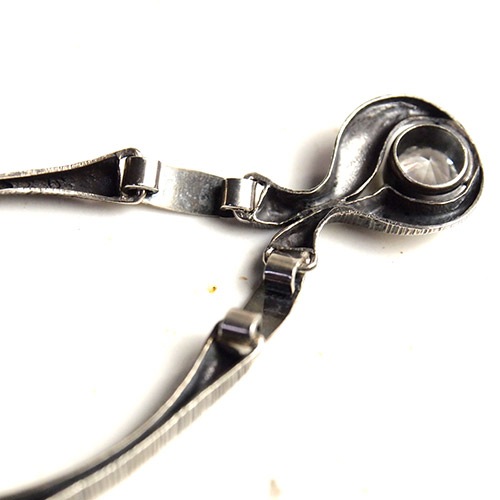 STEN AND LAINE シルバークリスタルネックレス