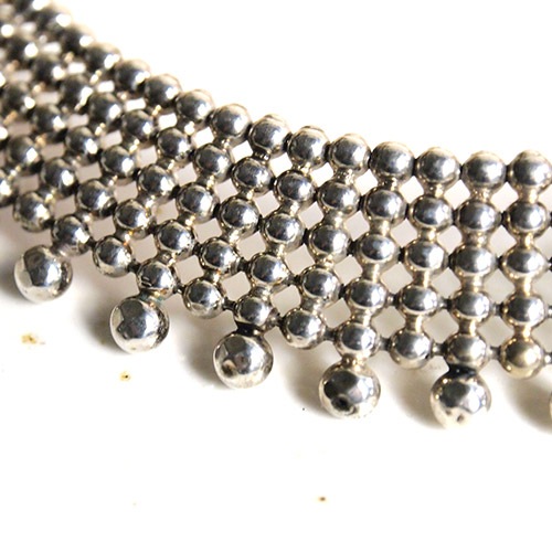 ヴィクトリアン　シルバーボール　カラーネックレス　