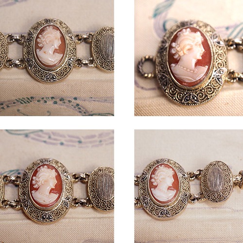 theodor fahrner ファーナー　シルバー　シェルカメオ　ブレスレット
