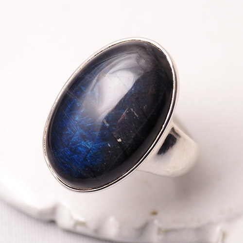 カウニスコル ラブラドライト スペクトロライト リング（2.3cm)