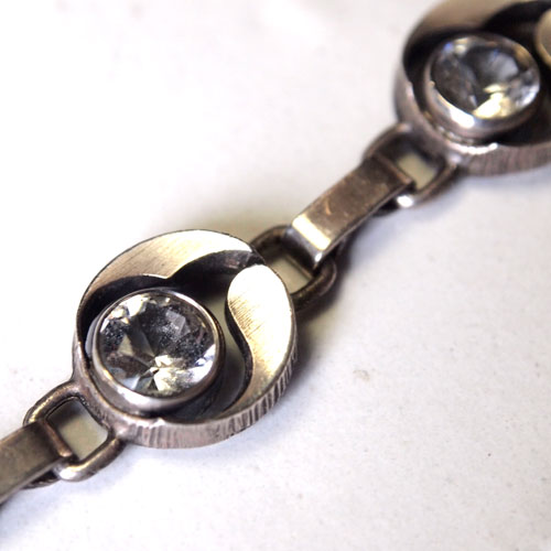 STEN AND LAINE シルバークリスタルブレスレット