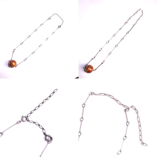 DAVID ANDERNSEN（デビッド・アンデルセン）ノルウェイ　オレンジエナメルボール　ネックレス