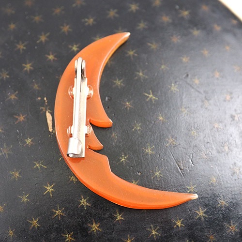 Auguste Bonaz オーギュストボナーズ　ガラリス　ムーンフェイス　ブローチ