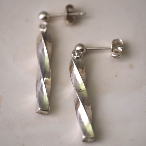 アーネヨハンセン　デンマーク　シルバーツイストピアス（北欧 ヴィンテージジュエリー）