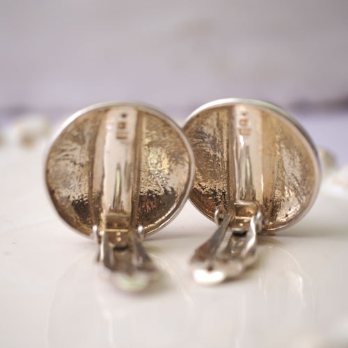 シルバー スウェーデン クリップイヤリング(北欧 ヴィンテージジュエリー)