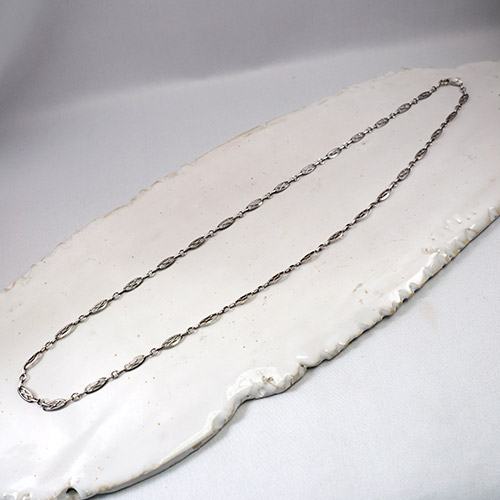 シルバー フレンチ フィリグリ オーバル チェーン (70cm)