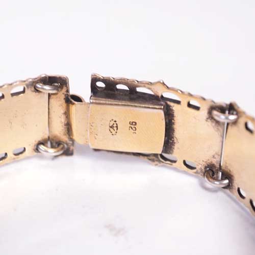 ノルウェイ　アールデコ　アクアエナメルブレスレット