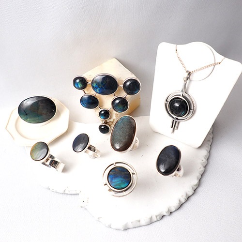 カウニスコル ラブラドライト スペクトロライト リング（2.3cm)