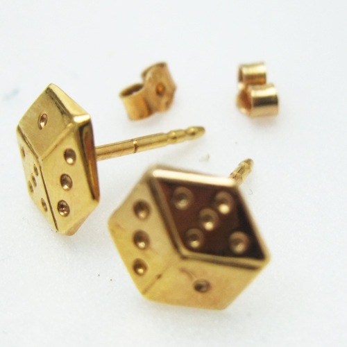 14金　サイコロピアス