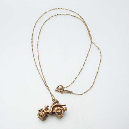 sold 9金　ゴールド　クラッシックカー　チャーム