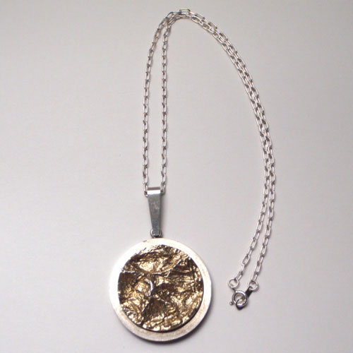 sold-HERMAN SIESBOL ハーマンシーボル　デンマーク　シルバー＆ゴールドプレート　ネックレス