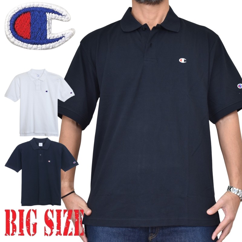 大きいサイズメンズ チャンピオン Champion 半袖ポロシャツ ワン