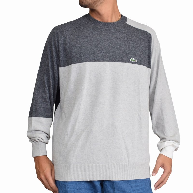 Sale 大きいサイズ メンズ ラコステ Lacoste ワンポイント マルチ ニット セーター カットソー ウール混 薄手 Xxl Xxxl 大きいサイズのメンズ服専門店 Deff
