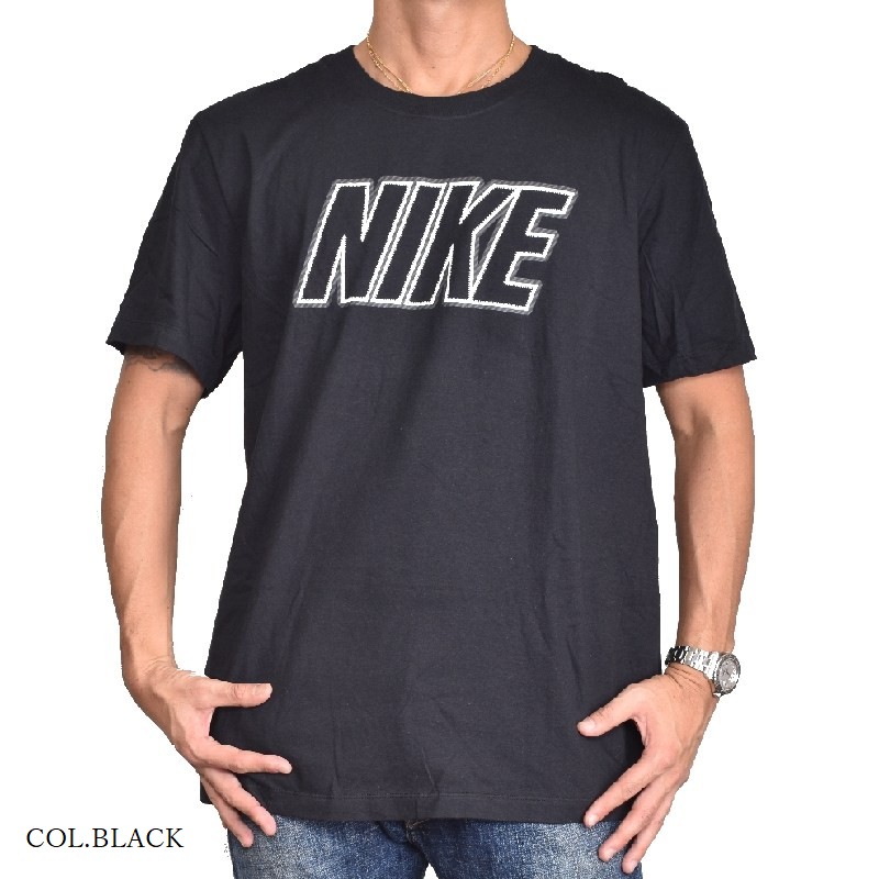 Sale 大きいサイズ メンズ ナイキ Nike クルーネック 半袖ｔシャツ 黒 ブラック オリーブ Xl Xxl Xxxl メール便対応 M便 1 1 大きいサイズのメンズ服専門店 Deff