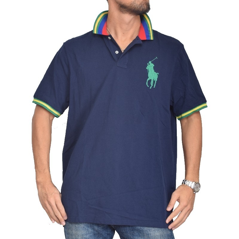 大きいサイズ メンズ ポロラルフローレン Polo Ralph Lauren ビッグポニー 鹿の子 半袖ポロシャツ Classic Fit ネイビー 白 赤 青 緑 Xl Xxl 大きいサイズのメンズ服専門店 Deff
