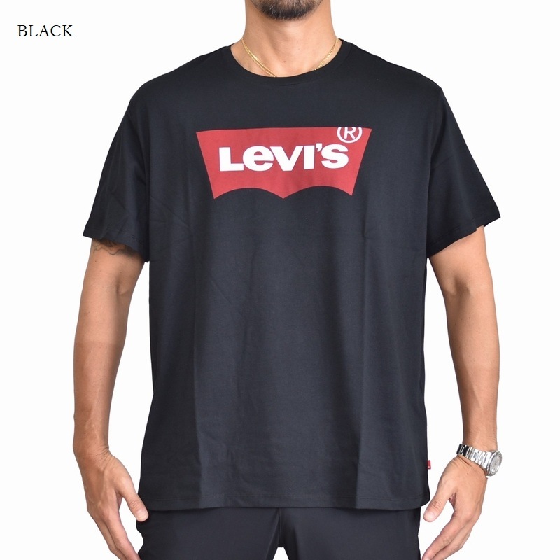 大きいサイズ メンズ Levi S リーバイス ベーシック ロゴ 半袖ｔシャツ 黒 白 ネイビー Xl Xxl Xxxl メール便対応 M便 1 1 大きいサイズのメンズ服専門店 Deff