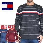 SALE 礭 TOMMY HILFIGER ȥߡҥե 롼ͥå  ˥å åȥ Ĺµ 饤 XL XXL XXXL